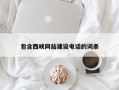 鸡西包含西峡网站建设电话的词条